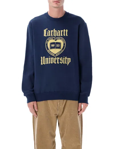 Carhartt Wip Schooling Graphic Sweatshirt In Blue