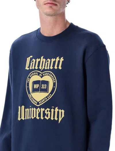 Carhartt Wip Schooling Graphic Sweatshirt In Blue