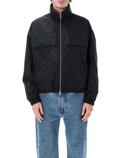 Ami Alexandre Mattiussi Ami Paris Technical Fabric Jacket With Zip And Hood. In Black