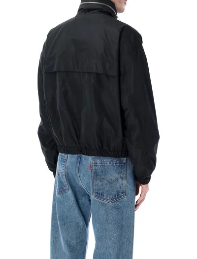 Ami Alexandre Mattiussi Ami Paris Technical Fabric Jacket With Zip And Hood. In Black