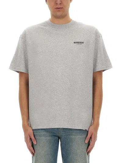 Represent T-shirt With Logo In Gray