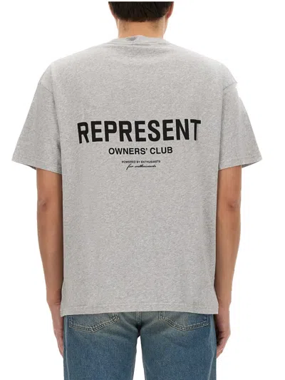 Represent T-shirt With Logo In Gray