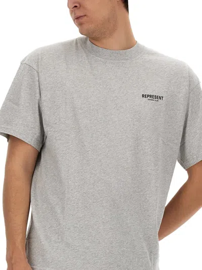 Represent T-shirt With Logo In Gray