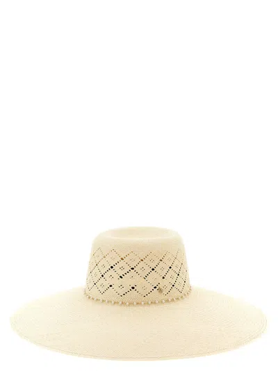 Maison Michel Blanche Openwork-design Hat In White