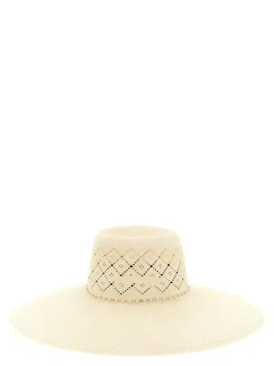 Maison Michel Blanche Openwork-design Hat In White