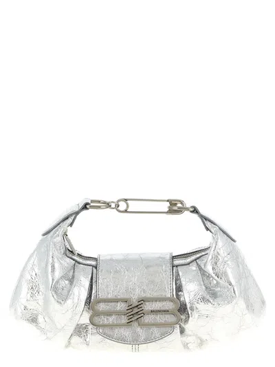 Balenciaga Pamela Small Shoulder Bag In Silver