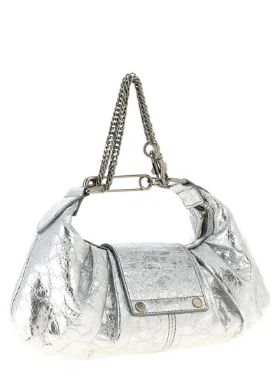 Balenciaga Pamela Small Shoulder Bag In Silver