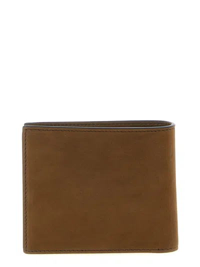 Tom Ford Nubuck Leather Wallet In Brown