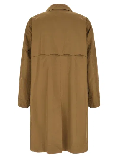 Baracuta Flap-pocket Buttoned Coat In Green