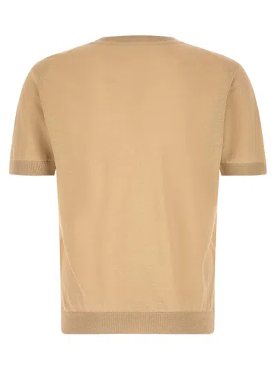 Zanone Crew-neck Short-sleeve T-shirt In Neutral