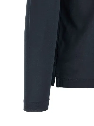 Zanone Ice Cotton Long Sleeve Crew Neck T Shirt In Blue