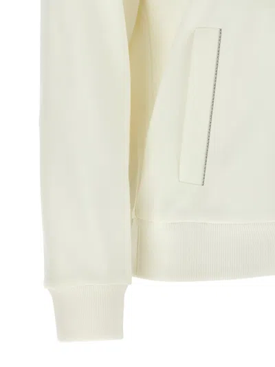 Peserico Punto Luce Sweatshirt Ribbed Cuffs Pockets In Yellow