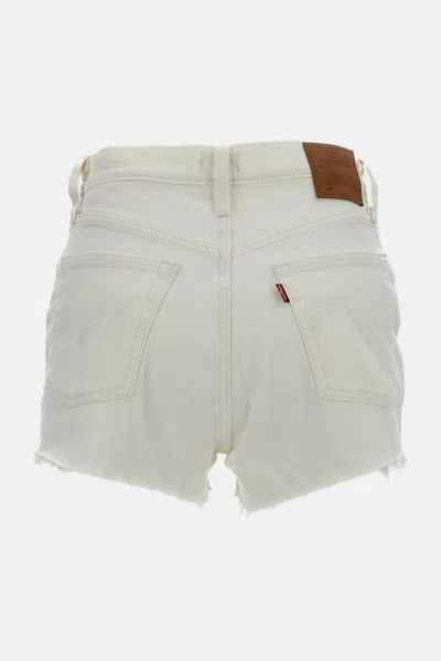 Levi's 501 Raw-cut Fringed Shorts In White