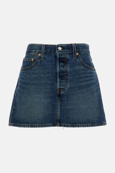 Levi's Icon Skirt Phoenix Rising Skirt In Blue