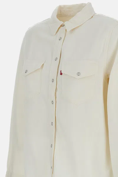 Levi's Ivory Lyocell Blend Iconic Western Shirt In White