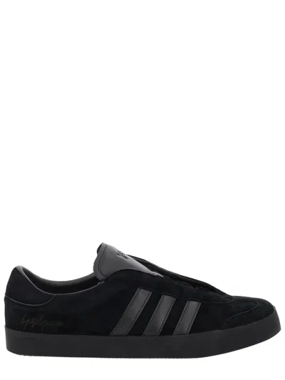 Y-3 Gazelle Black Leather Sneakers In Multi