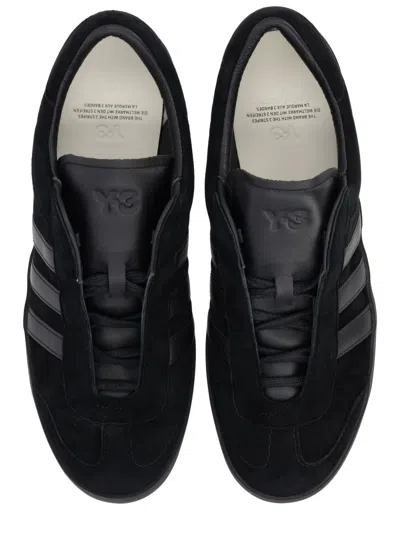 Y-3 Gazelle Black Leather Sneakers In Multi