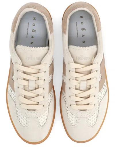 Hogan Cool Suede Sneakers In Nude