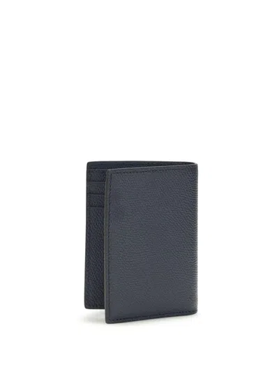 Valentino Vlogo Signature Card Holder In Blue