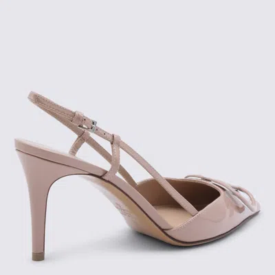 Valentino Vlogo Signature Pointed Toe Slingback Pumps In Brown