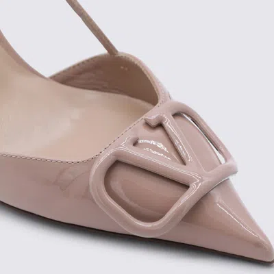 Valentino Vlogo Signature Pointed Toe Slingback Pumps In Brown
