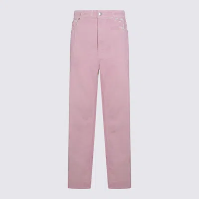 Marni Tailored Trousers Belt Loops Back Pockets In Pink