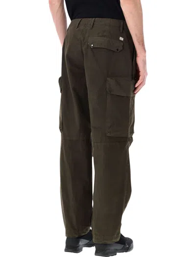 C.p. Company Cargo Trousers Microreps Fabric Side And Back Pockets In Green