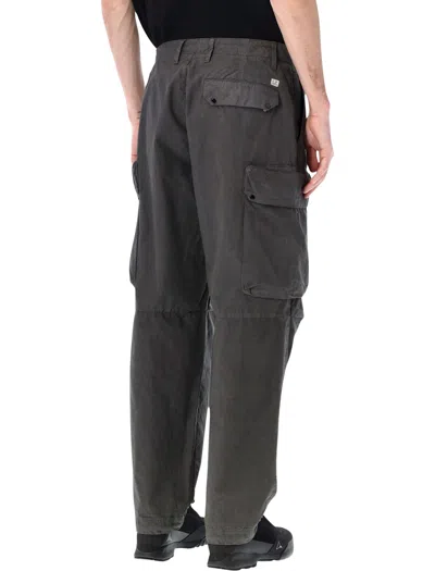 C.p. Company Cargo Trousers Microreps Fabric Belt Loops In Gray