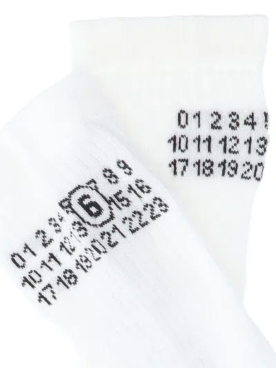 Mm6 Maison Margiela Numeric Socks In White
