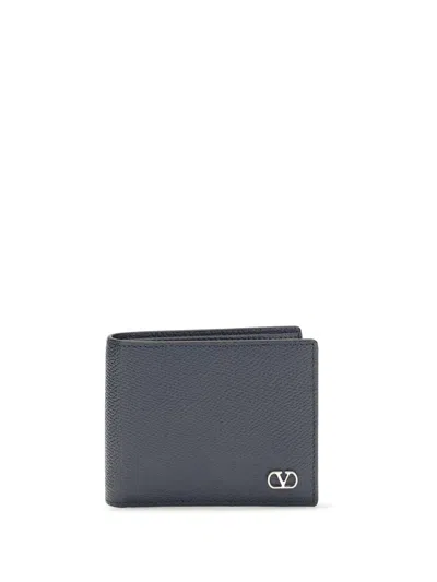 Valentino Vlogo Signature Wallet In Blue