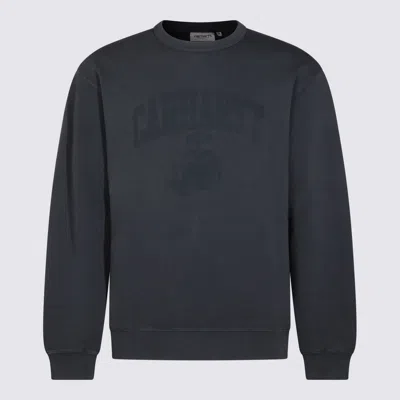 Carhartt Dark Grey Cotton Sweatshirt In Blue