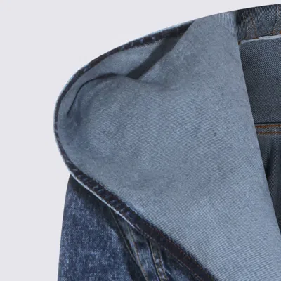 Alaïa Long-sleeved Hooded Jacket In Blue