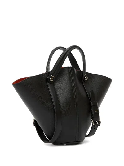Maison Margiela Dress-age Small Leather Handbag In Black
