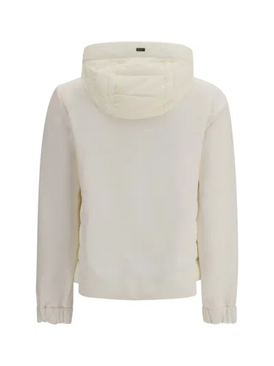 Herno Beige Polyester Biker Jacket In Neutral