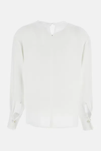 Max Mara Roundneck Blouse In White