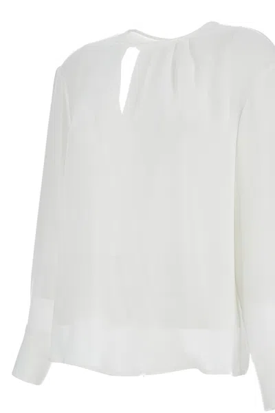Max Mara Roundneck Blouse In White