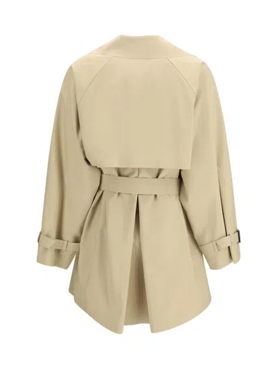 Weekend Max Mara Beige Cotton Dovatta Trench Coat In Neutral