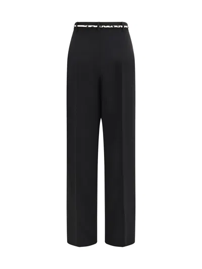 Max Mara Belted Elegant Pants In Black