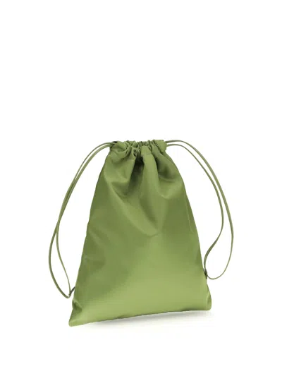 Prada Re-nylon Pouch In Green