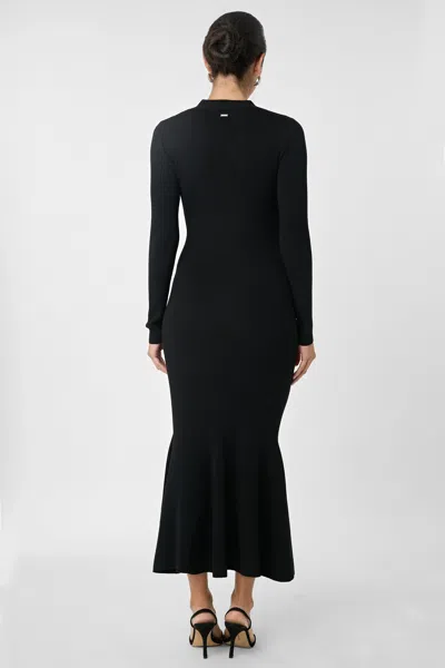Toccin Zora Long-sleeved Midi Dress In Black