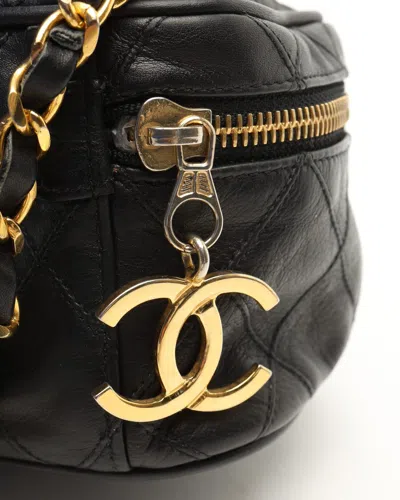 Pre-owned Chanel Cc Mini Vanity Bag In Black