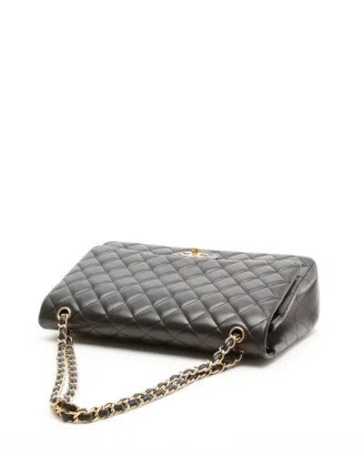 Pre-owned Chanel Classic Maxi Double Flap Bag In Black