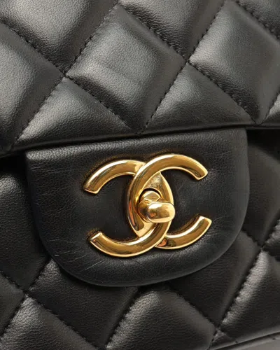 Pre-owned Chanel Classic Maxi Double Flap Bag In Black