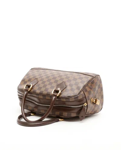 Pre-owned Louis Vuitton Damier Ebene Duomo Bag In Brown