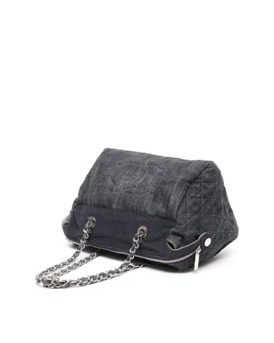 Pre-owned Chanel Cc Chain Denim Bag In Blue