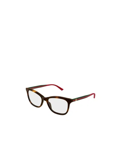 Gucci Eyewear Rectangle Frame Glasses In Multi