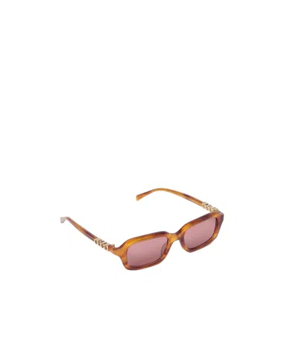 Gucci Eyewear Rectangle Frame Sunglasses In Multi