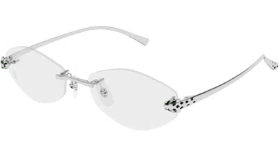 Cartier Geometric-frame Rimless Glasses In Pattern