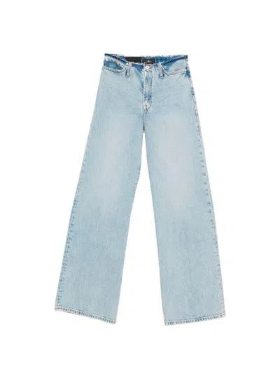 7 For All Mankind Frayed-detail Five-pockets Jeans In Blue