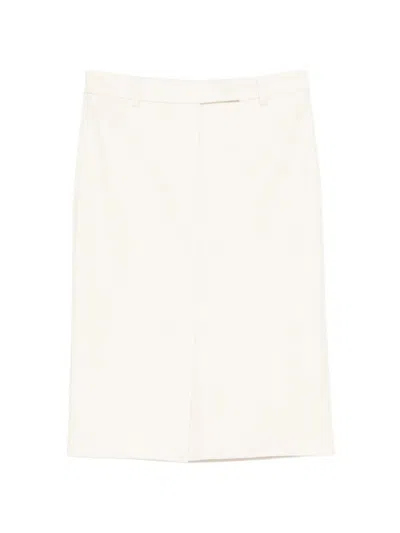 Patrizia Pepe Slit Skirt In Neutral